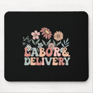 Wildflowers Labour And Delivery Nurse Back To Scho Mouse Mat