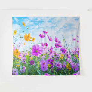 Wildflowers landscape photo tapestry