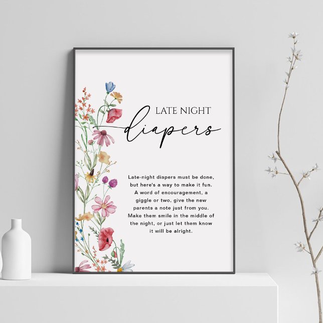 Wildflowers Late Night Diaper Sign (Creator Uploaded)