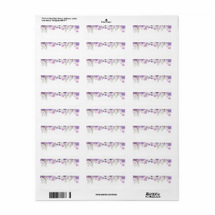 Wildflowers lavender return Address Label