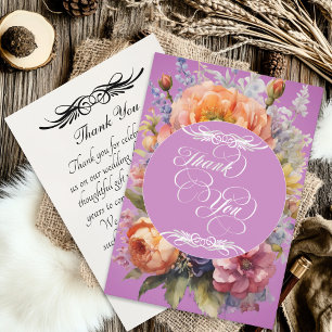 Wildflowers - Lavender Thank You Card