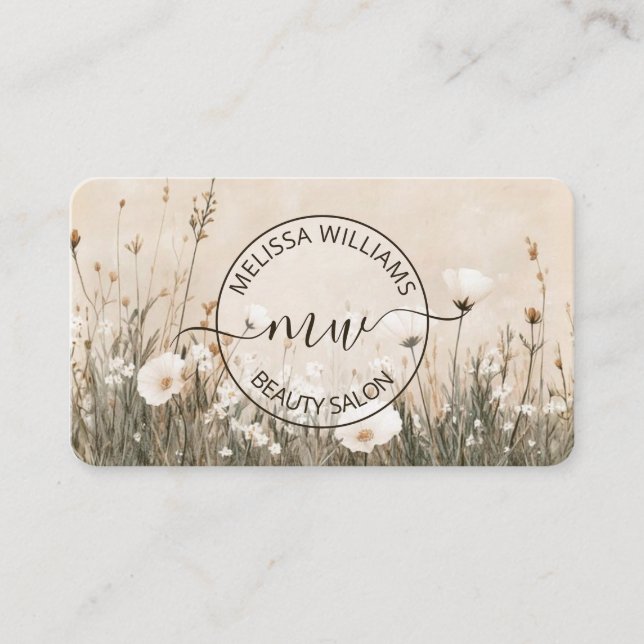 Wildflowers Logo Business Card (Front)