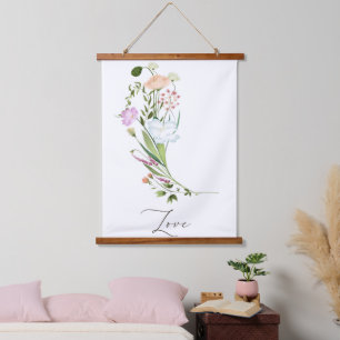 Wildflowers Love  Hanging Tapestry
