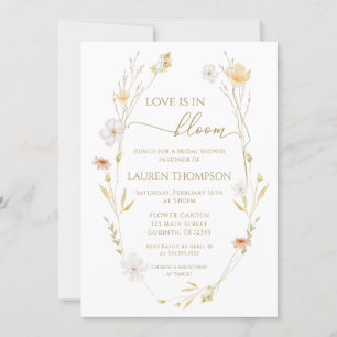 Wildflowers Love is in bloom Bridal Shower  Invitation
