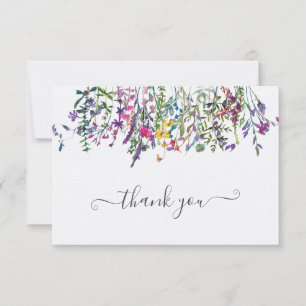 Wildflowers Meadow Bridal Shower Thank You Card
