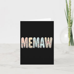 Wildflowers Memaw Floral Mothers Day Memaw Card