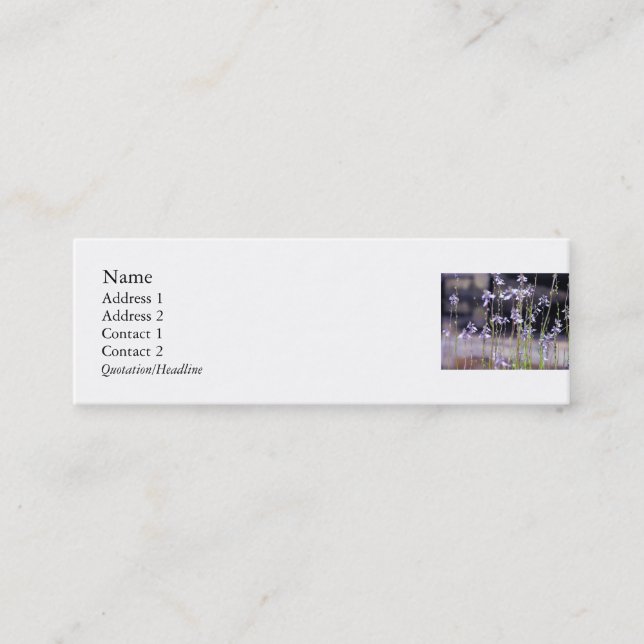 Wildflowers Mini Business Card (Front)