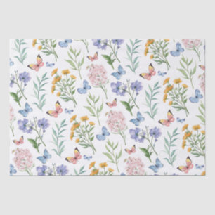 Wildflowers Minimalist Botanical Floral Tissue Paper