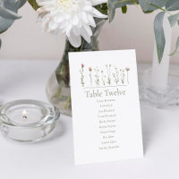 Wildflowers modern Seating Chart