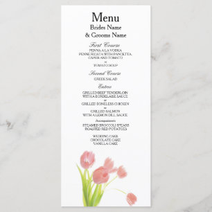 Wildflowers Modern Simple Elegant Wedding Ideas Menu