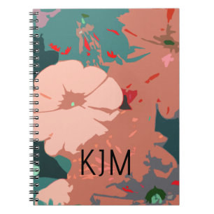 Wildflowers Monograms Floral Custom Name Gift Notebook