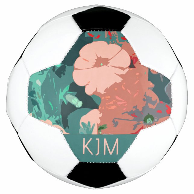 Wildflowers Monograms Floral Girls Team Gift Favou Football (Front)