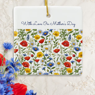Wildflowers Mother's Day Ceramic Ornament