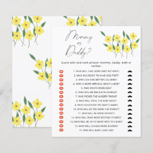 Wildflowers mummy or daddy baby shower game