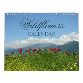 Wildflowers nature colorful wall calendar