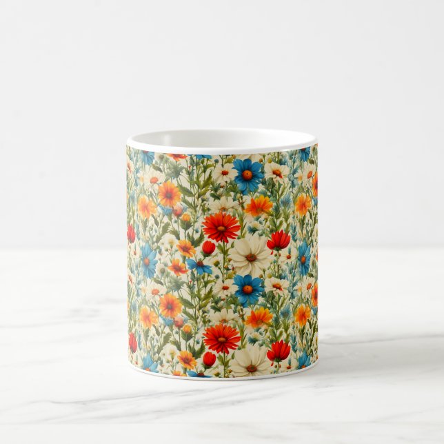 Wildflowers of Many Colours Coffee Mug (Center)