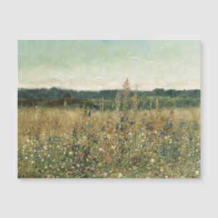 Wildflowers. Oil on Canvas. Vintage meadow