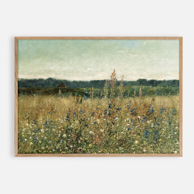Wildflowers. Oil on Canvas. Vintage meadow Poster (Creator Uploaded)