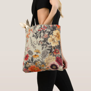 Wildflowers on Beige Tote Bag