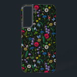 Wildflowers on black samsung galaxy case<br><div class="desc">Hand-painted collection of various wild flowers.</div>