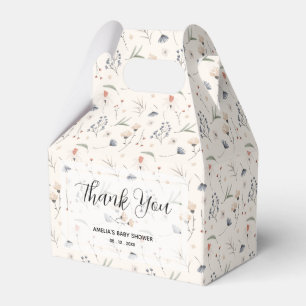 Wildflowers on Ivory Baby Shower Favour Box