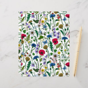 Wildflowers on off white