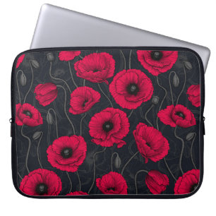 Wildflowers on off white laptop sleeve