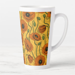 Wildflowers on off white latte mug