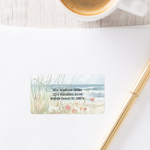 Wildflowers on the Beach  Label