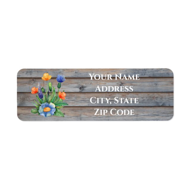 Wildflowers On Wooden Planks (Front)