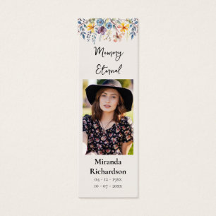 Wildflowers Orthodox Prayer Memorial Bookmark     