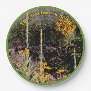 Wildflowers Painting Nature Personalized Party   Paper Plate