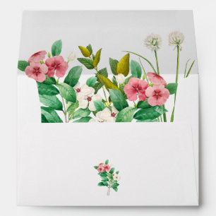 Wildflowers Periwinkle 5x7 Wedding Invitation Envelope