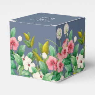 Wildflowers Periwinkle Dusty Blue Wedding  Favour Box