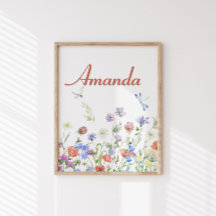 Wildflowers Personalised Custom Name