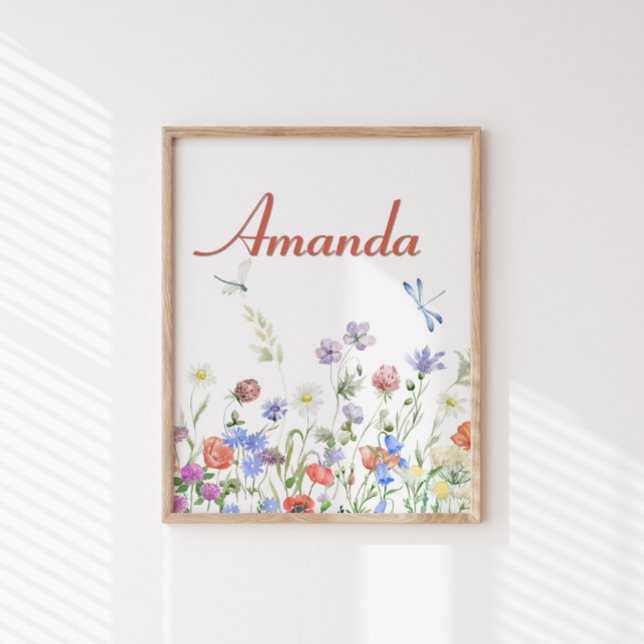 Wildflowers Personalised Custom Name Poster (Creator Uploaded)