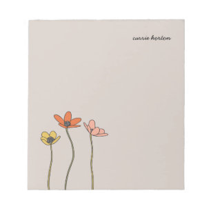 Wildflowers Personalised Notepad