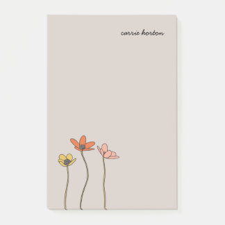 Wildflowers Personalised Post-It Notepad