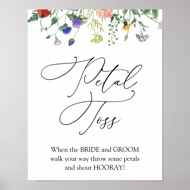 Wildflowers Petal Toss Sign (Front)