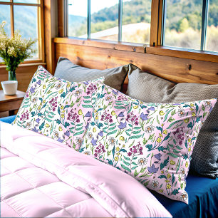Wildflowers Pink Colour Pillow Case