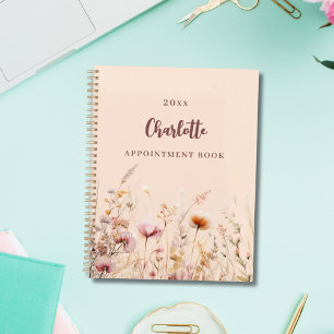 Wildflowers pink peach name appointments 2027 planner