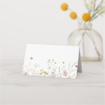 Wildflowers Place card Wedding