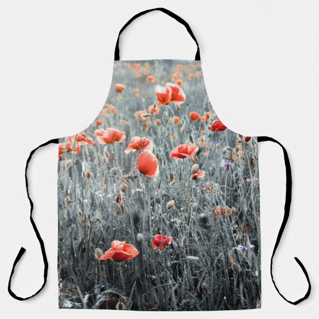 Wildflowers poppies apron (Front)