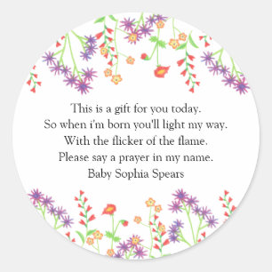 Wildflowers - Prayer Candle Label