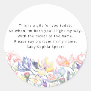 Wildflowers - Prayer Candle Label