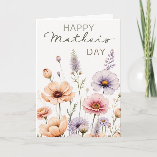 Wildflowers Pressed Card (Front)