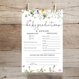 Wildflowers purple Baby predictions advice card