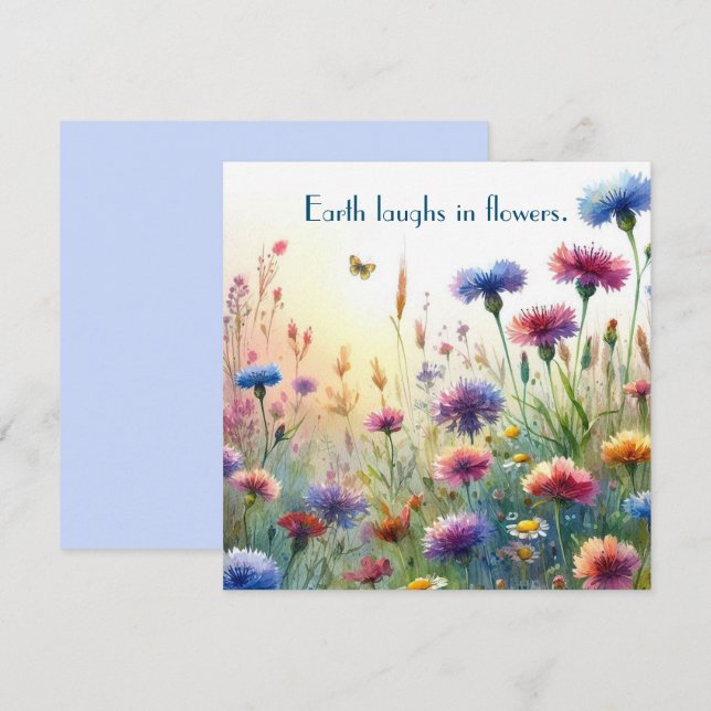 Wildflowers & Quote	 Thank You Card (Front/Back)