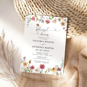 Wildflowers Rehearsal Dinner Invitation