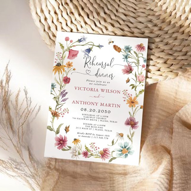 Wildflowers Rehearsal Dinner Invitation (Creator Uploaded)